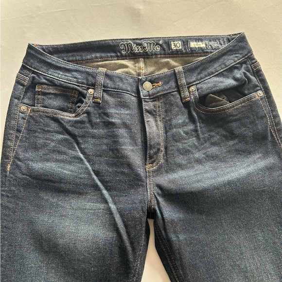 Miss Me dark blue jeans size 30 Fleur de Les pocket style skinny jeans Like new! - Picture 5 of 8